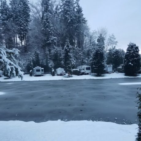 Lake Pleasant RV Park on a snowy day